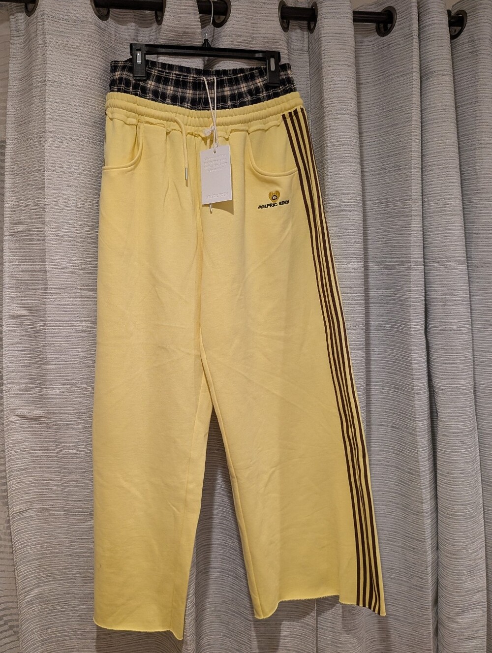 Aelfric Eden Yellow Double Waist Baggy Sweatpants - XL